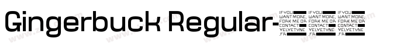 Gingerbuck Regular字体转换
